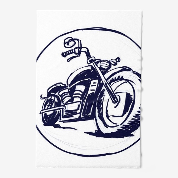 Полотенце «Скетч Мотоцикл»