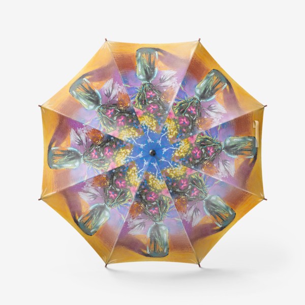 Зонт «Осенний букет Полевые цветы Настроение солнце Пастель»