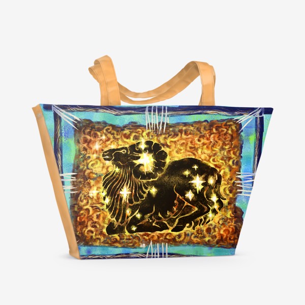 Пляжная сумка «Овен знак зодиака»