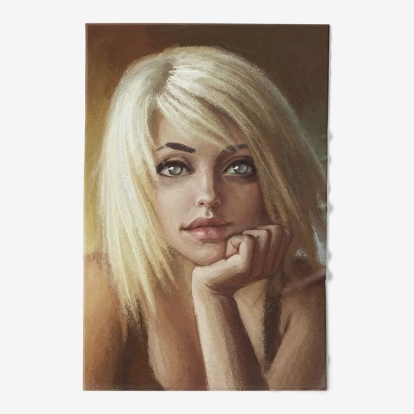 Полотенце «Влюбленная девушка блондинка»