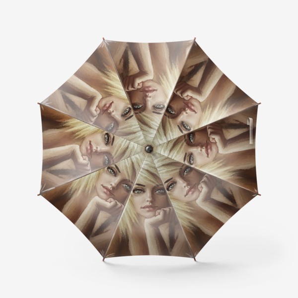 Зонт «Влюбленная девушка блондинка»
