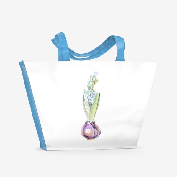 Пляжная сумка «Акварельный цветок гиацинта»