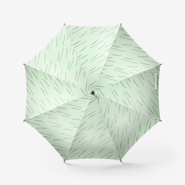 Зонт «Нежный паттерн в постельных тонах, ботаника, колоски, листья»