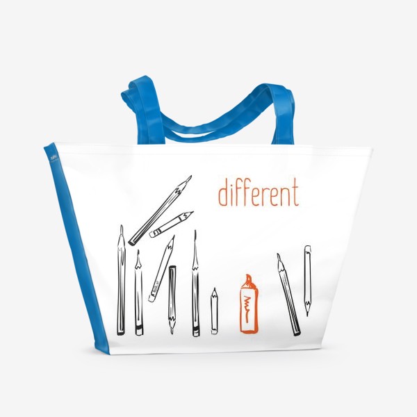 Пляжная сумка «Different | Карандаши»