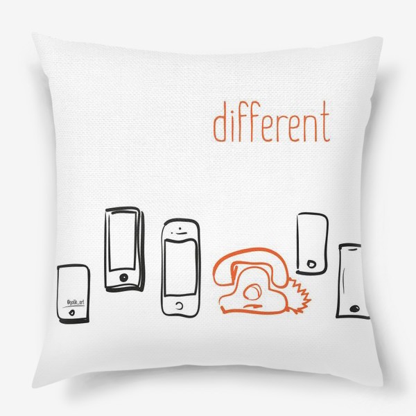 Подушка «Different | Телефоны»