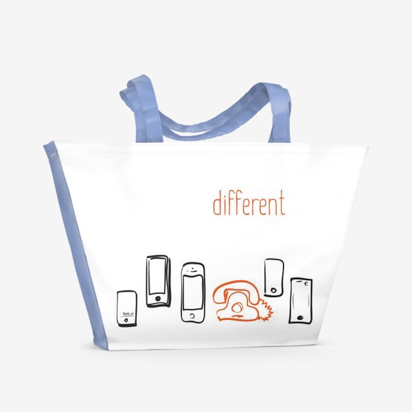 Пляжная сумка «Different | Телефоны»