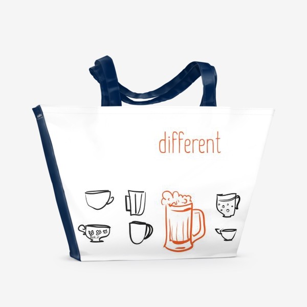 Пляжная сумка «Different | Бокалы»