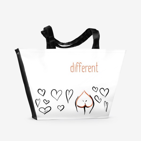 Пляжная сумка «Different | Сердца»