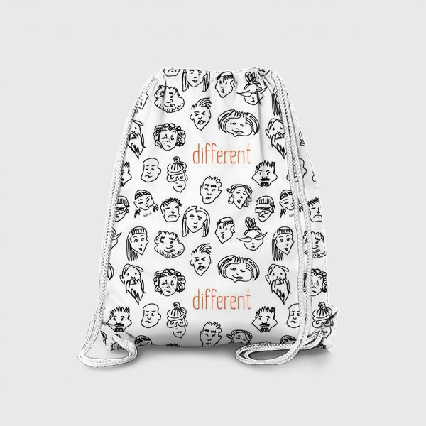 Рюкзак «Different | Мужчины и женщины паттерн»