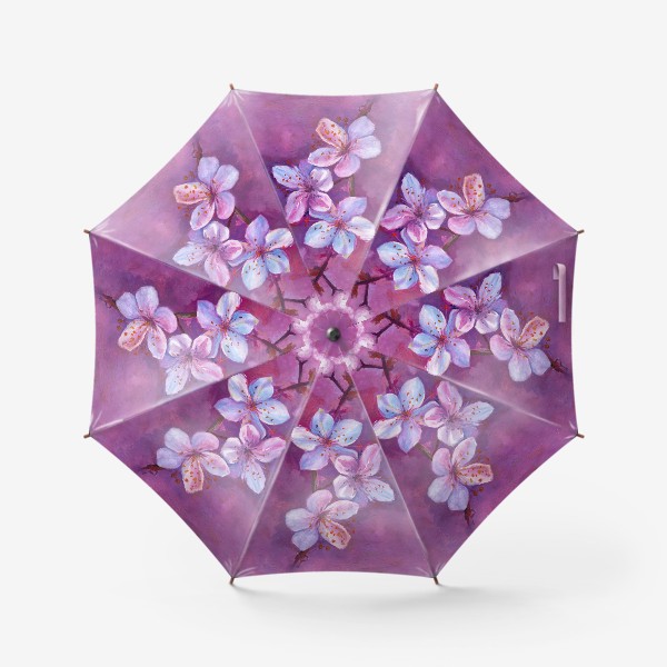 Зонт «цветы на живописном фоне»