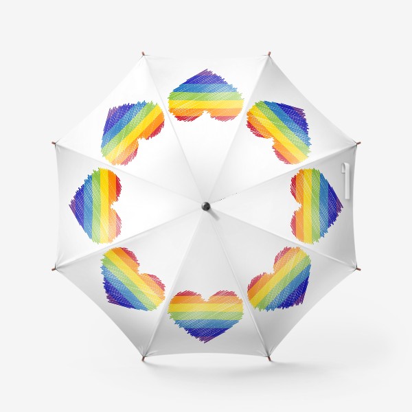 Зонт «Радужное сердечко, радость»