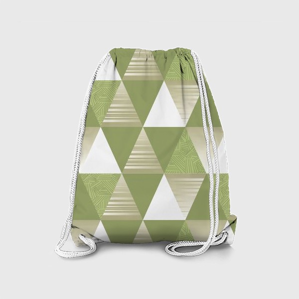 Рюкзак «треугольники узор зеленые»