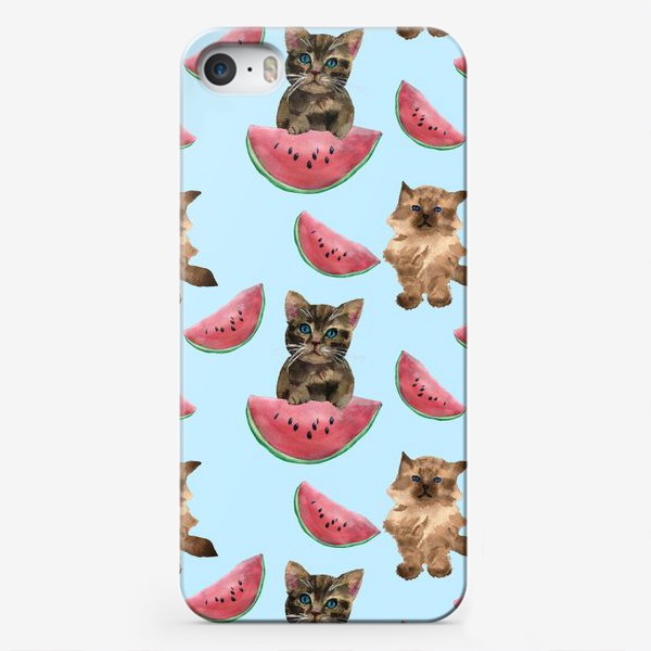 Чехол iPhone «котята и арбуз»