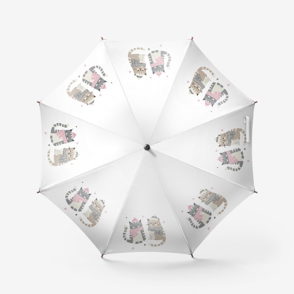 Зонт «Зимние котики»