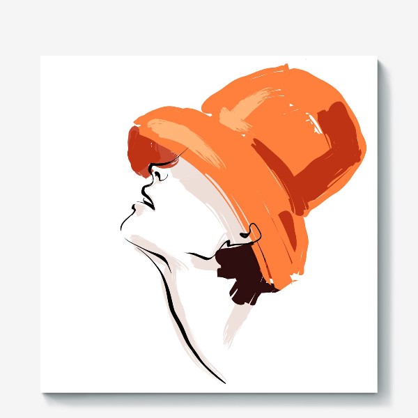 Холст &laquo;Fashion | Девушка в шляпе&raquo;