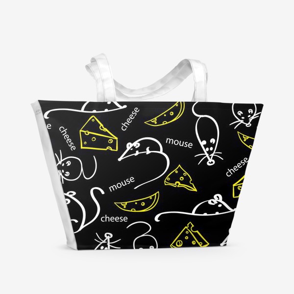 Пляжная сумка «мышки и сыр»