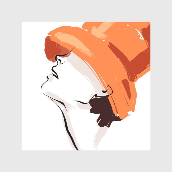 Скатерть &laquo;Fashion | Девушка в шляпе&raquo;