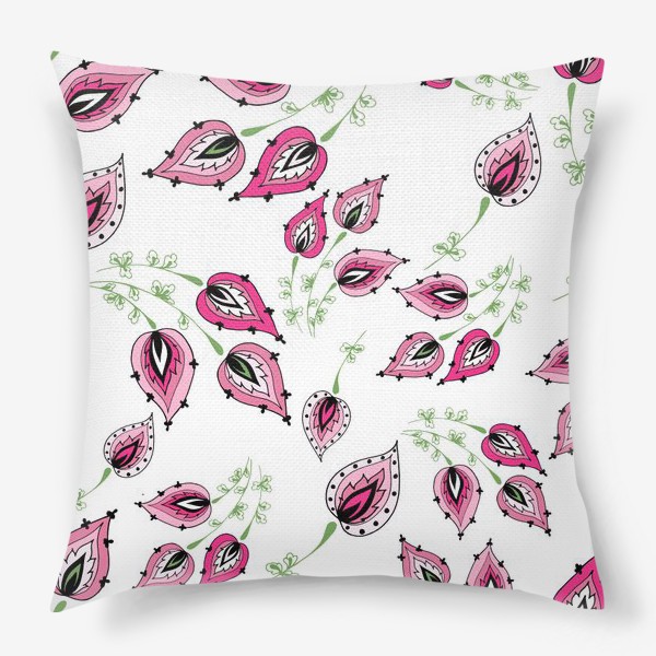 Подушка «Pink doodle»