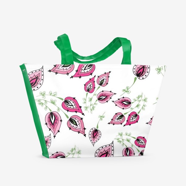 Пляжная сумка «Pink doodle»