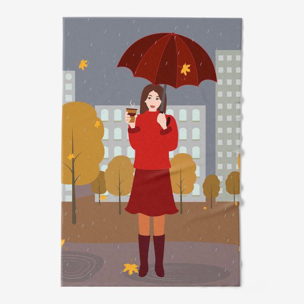 Полотенце «Девушка под зонтом»
