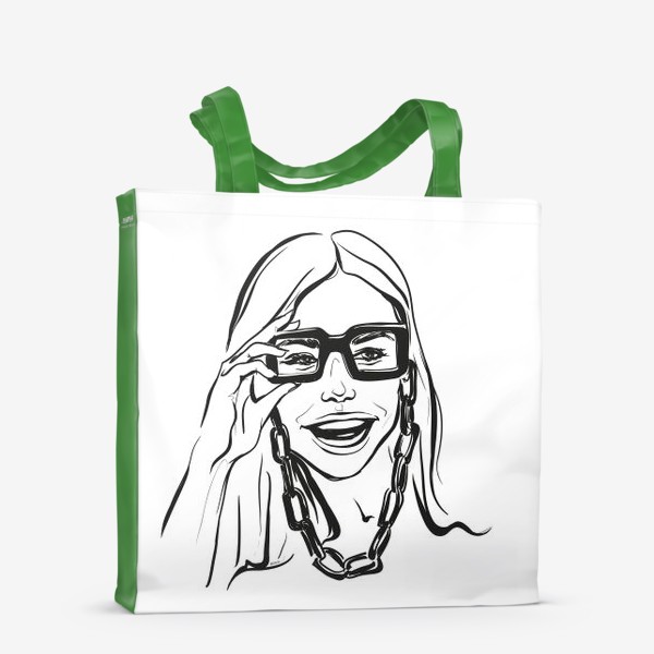 Сумка-шоппер «Fashion | Девушка с очками»