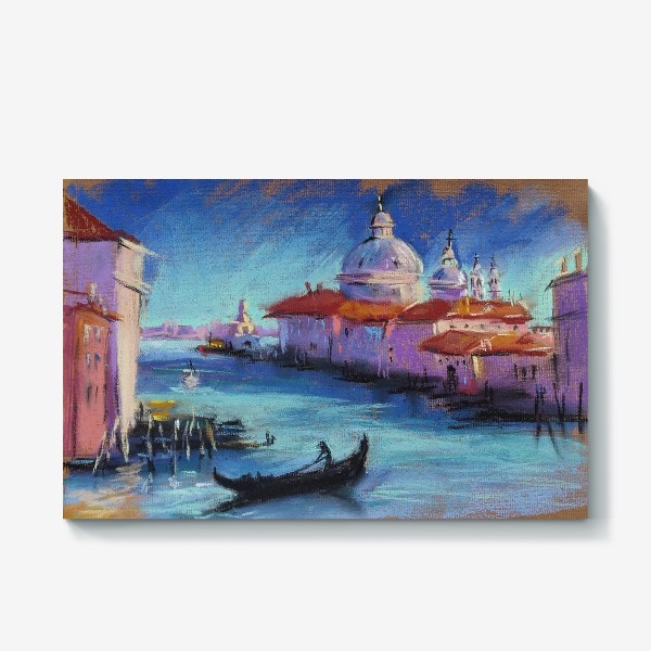 Холст «Венеция Городской скетч пастелью Архитектура Европы»