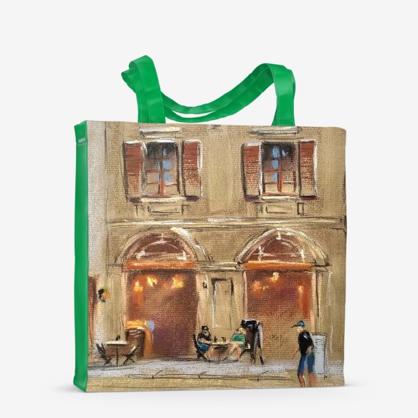 Сумка-шоппер &laquo;Городской скетч Архитектура Флоренции Город Европы Пастель&raquo;