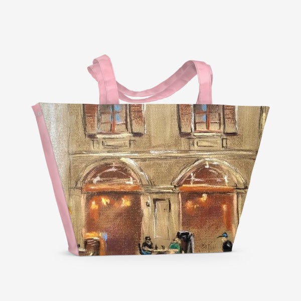 Пляжная сумка &laquo;Городской скетч Архитектура Флоренции Город Европы Пастель&raquo;
