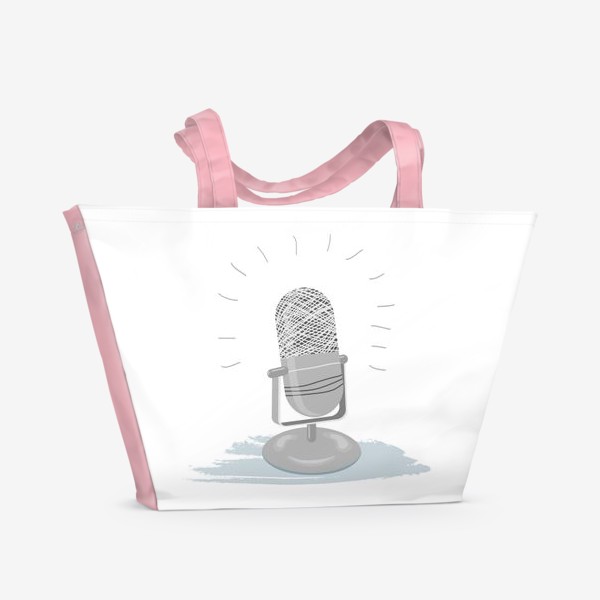 Пляжная сумка «Ретро микрофон. Для любителей радио»