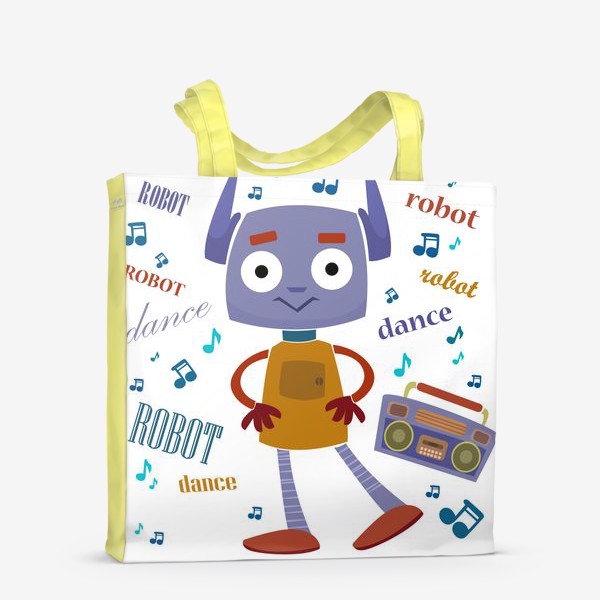 Сумка-шоппер «Танцующий робот для ребенка мальчика»