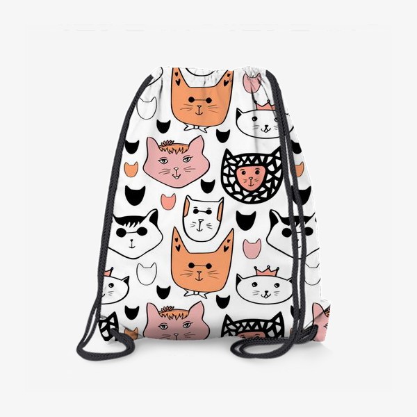 Рюкзак «Теплые коты. Паттерн с котиками»
