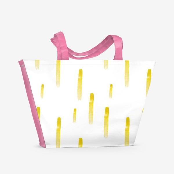 Пляжная сумка «Абстрактные желтые акварельные пятна»