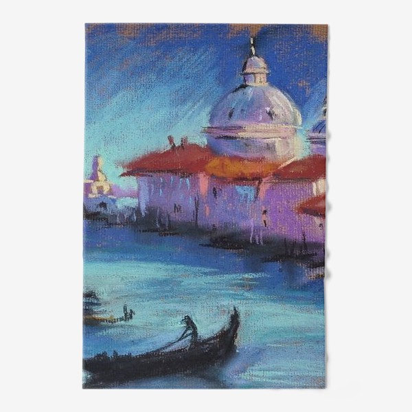 Полотенце «Венеция Городской скетч пастелью Архитектура Европы»