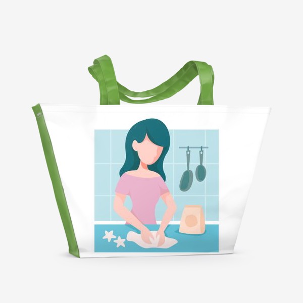 Пляжная сумка «девушка кондитер или повар»