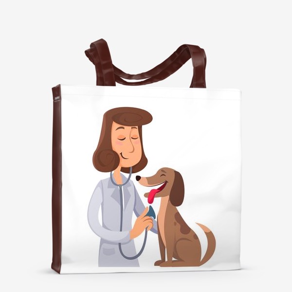 Сумка-шоппер «ветеринар с собакой»