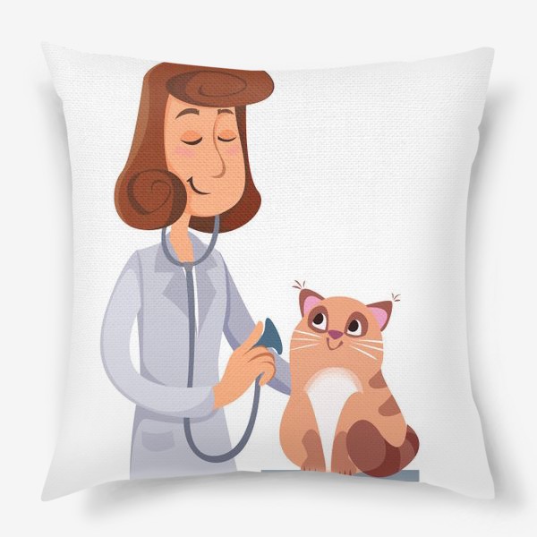 Подушка «Ветеринар с котом»