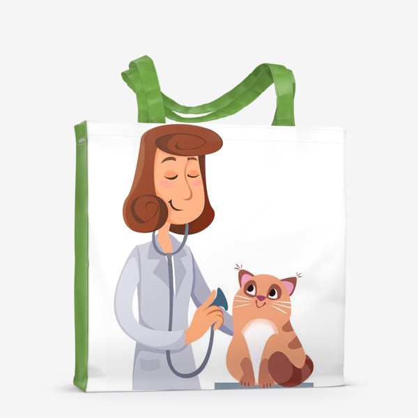 Сумка-шоппер «Ветеринар с котом»