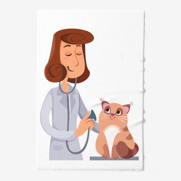 Полотенце «Ветеринар с котом»