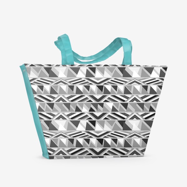 Пляжная сумка &laquo;геометрия в сером&raquo;