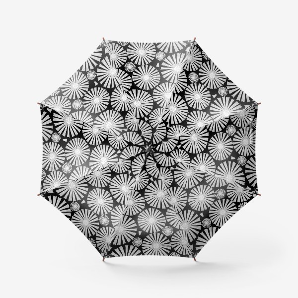 Зонт «монохромные  ромашки»