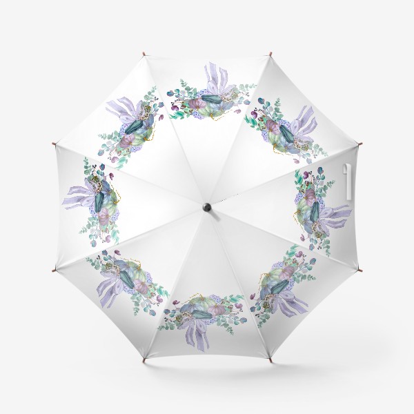 Зонт «осень тыквы эвкалипт»