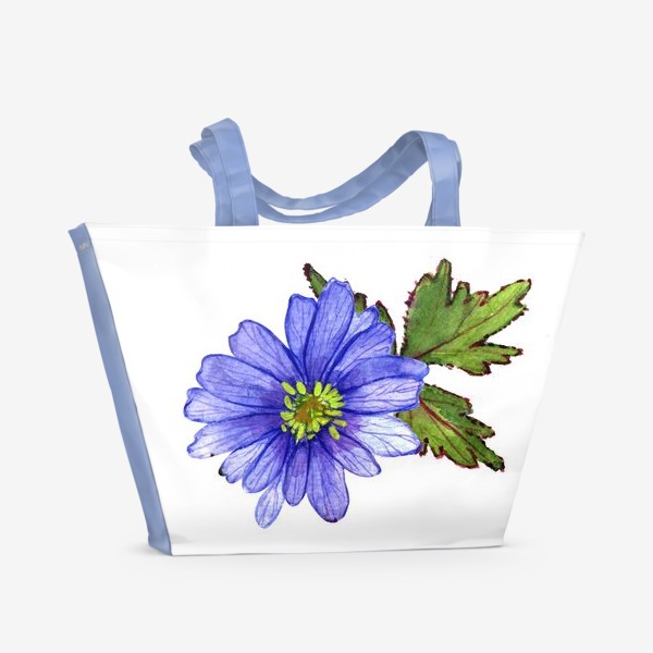 Пляжная сумка &laquo;синие цветы&raquo;
