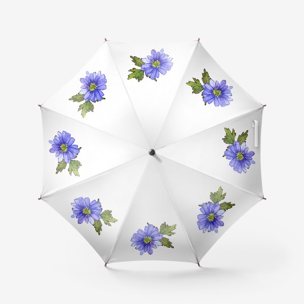 Зонт &laquo;синие цветы&raquo;