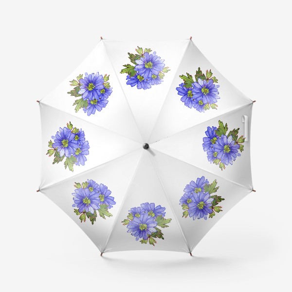 Зонт &laquo;синие цветы&raquo;