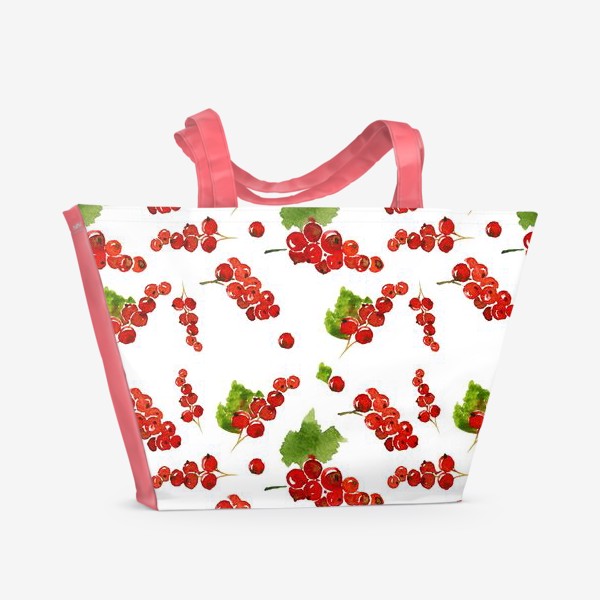 Пляжная сумка «Ягоды красной смородины»
