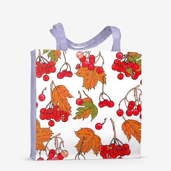 Сумка-шоппер «калина ягоды и листья»