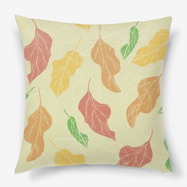 Подушка «цветные листья»