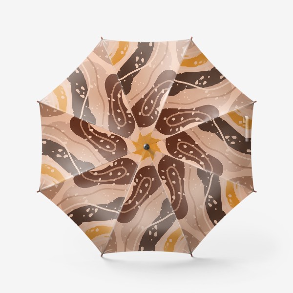 Зонт &laquo;Абстрактный узор. Стиль Бохо. Бежевые пятна, овалы, круги, разводы&raquo;