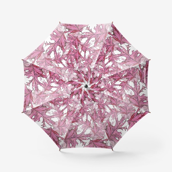 Зонт «розовые листья»