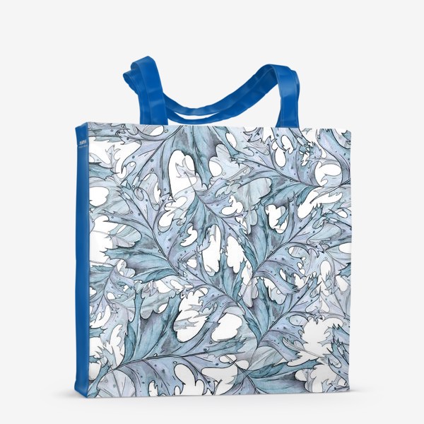 Сумка-шоппер «голубые листья»